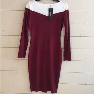 NWT: Beautiful long sleeve color block dress